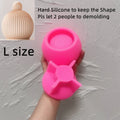 Round Shape Wax Melt Burner Plaster Concrete Silicone Mould Ribbed Ball Candle Jar Silicone Mold with Lid Home Ornament
